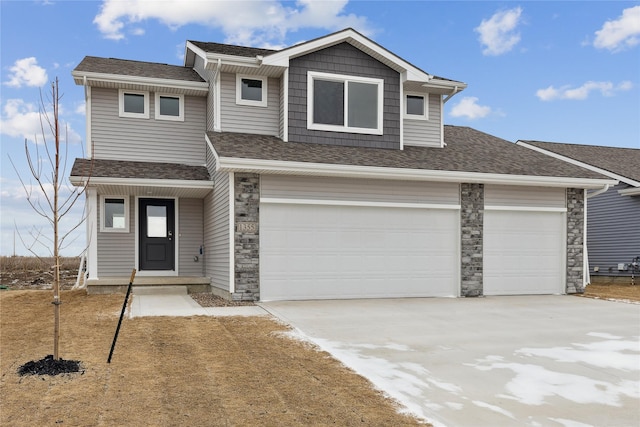 view of front of house featuring a garage