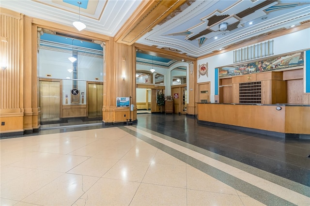 view of reception area