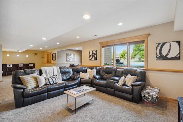 view of carpeted living room