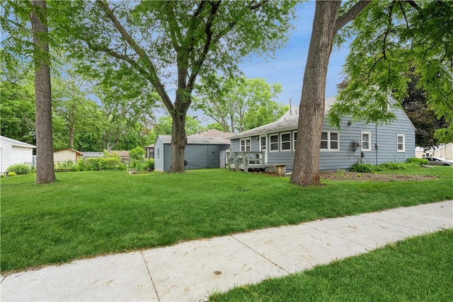 exterior space featuring a front lawn