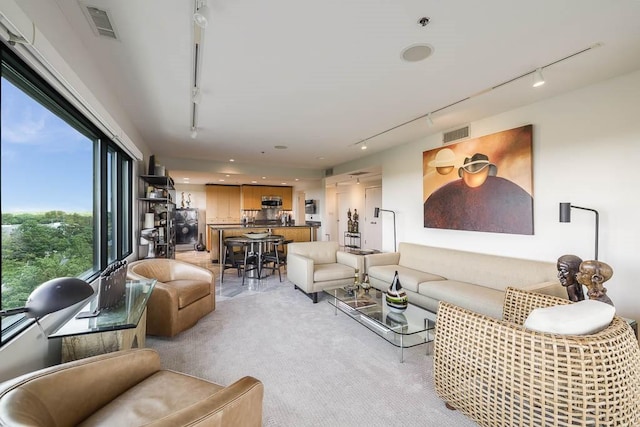 view of carpeted living room