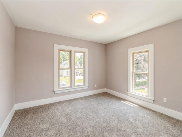 view of carpeted empty room