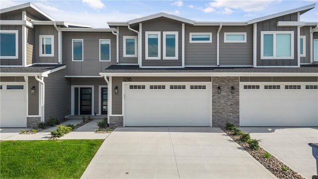 view of property with a garage