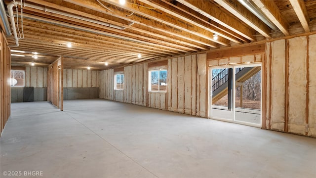 interior space featuring concrete flooring