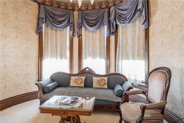 view of carpeted living room