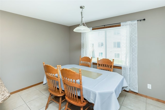 view of tiled dining area