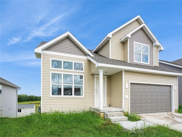 view of front of home featuring a garage