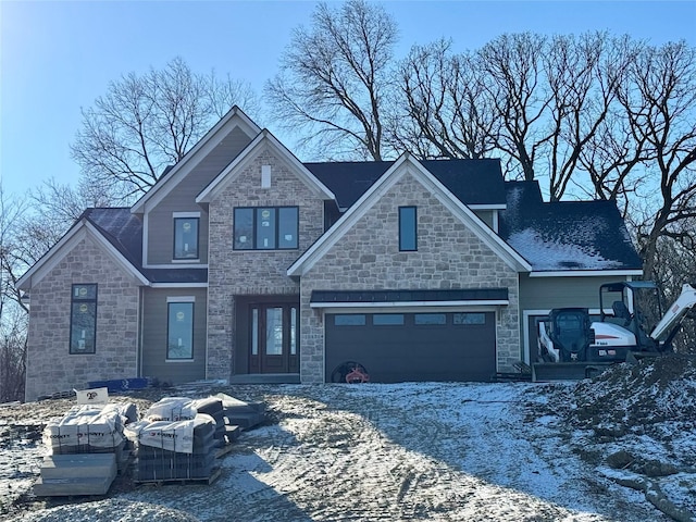 view of front of home featuring a garage