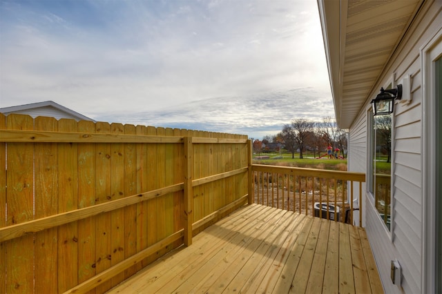 view of wooden terrace