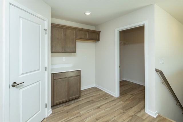 kitchen featuring light wood-type flooring