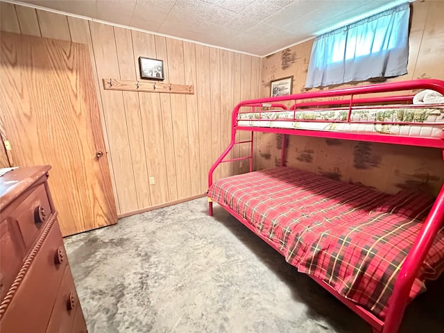 1126 Lakeshore Dr, Brooklyn, IA 52211 - bedroom featuring wooden walls