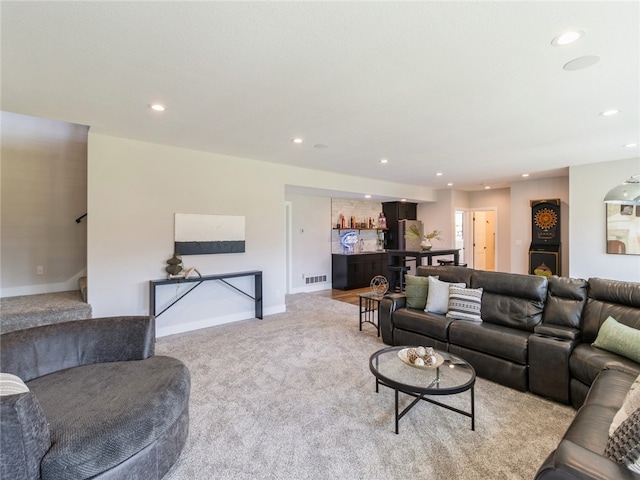 view of carpeted living room