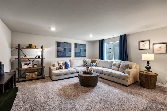 view of carpeted living room