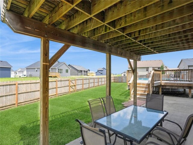 view of patio / terrace with a deck