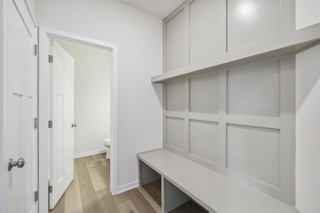 mudroom featuring light hardwood / wood-style floors