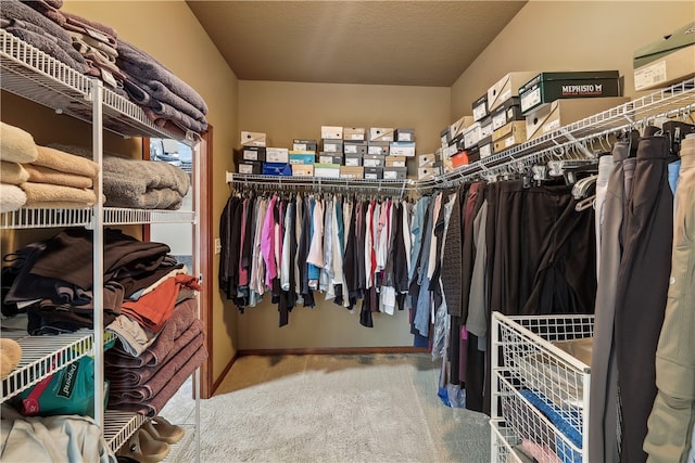 view of walk in closet