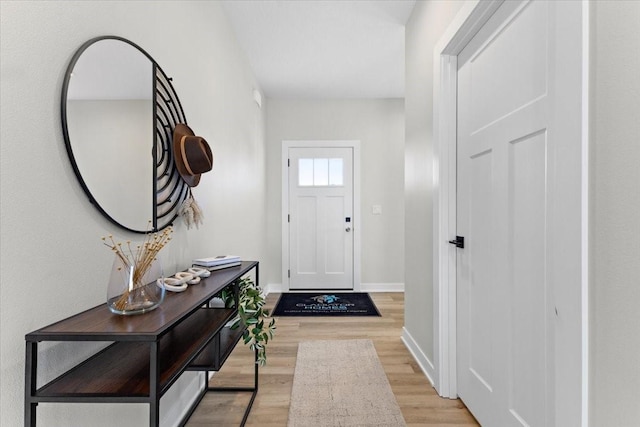 foyer featuring light hardwood / wood-style floors