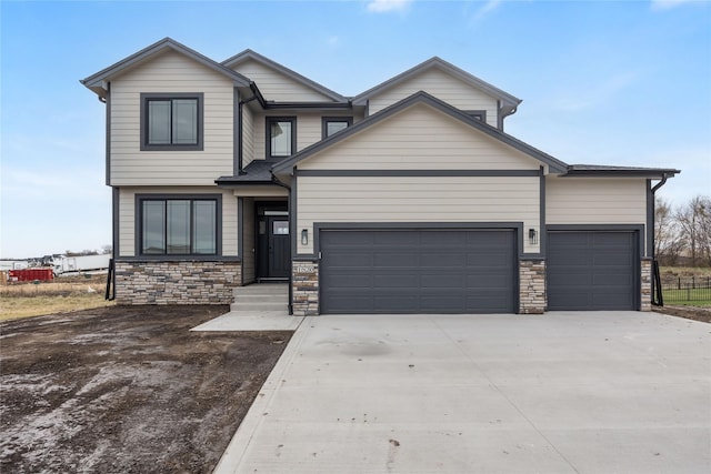 view of front facade featuring a garage