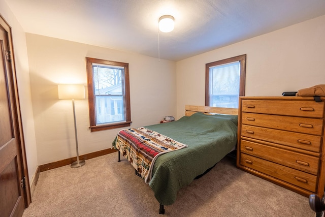 view of carpeted bedroom