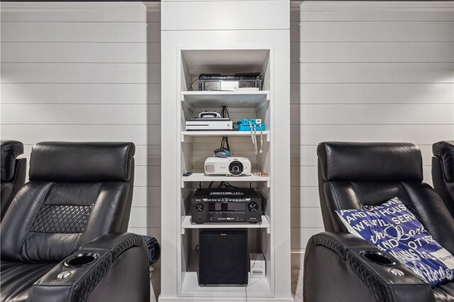 carpeted office featuring crown molding