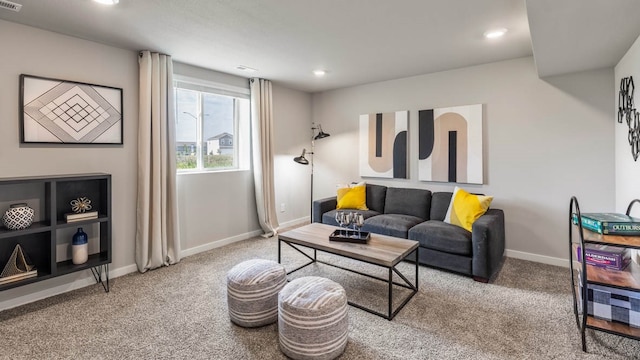 view of carpeted living room