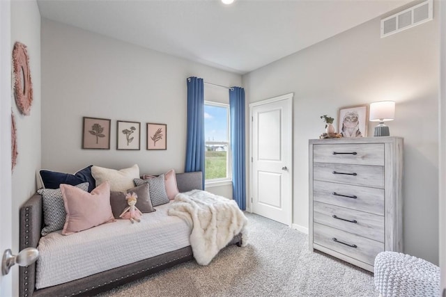 bedroom featuring carpet flooring