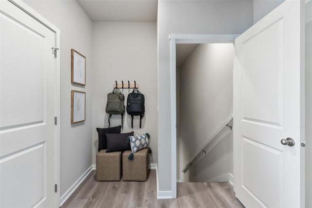 hallway featuring light hardwood / wood-style floors