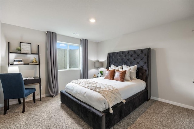 view of carpeted bedroom