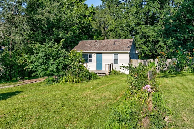 view of property exterior featuring a yard