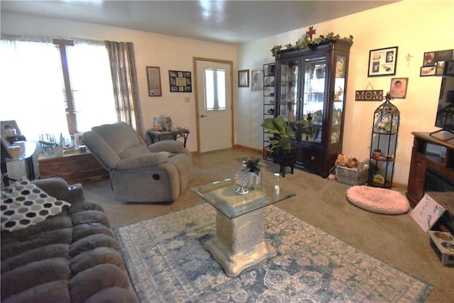 view of carpeted living room