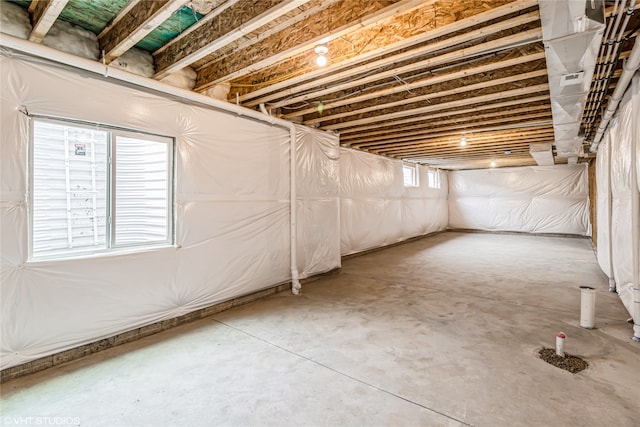 basement featuring a wealth of natural light