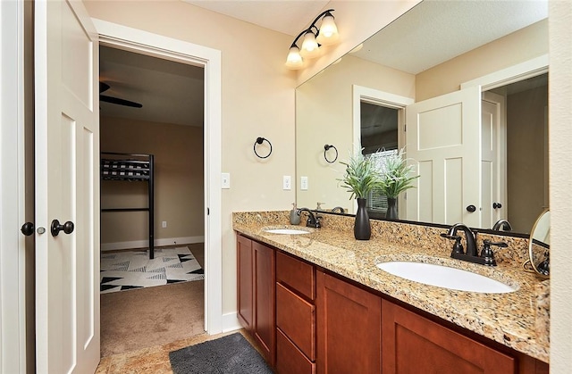 bathroom with vanity