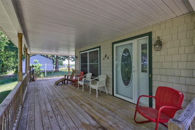 view of wooden deck