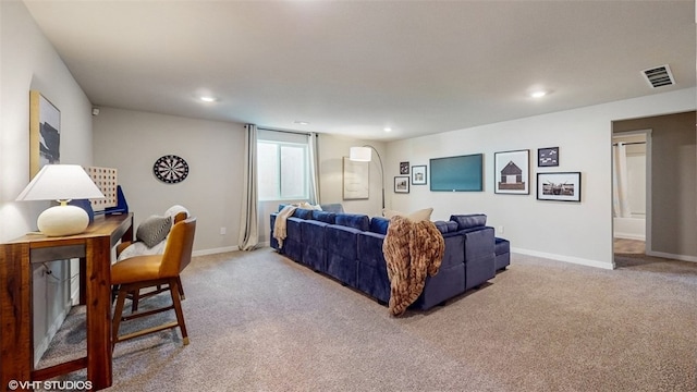 view of carpeted living room