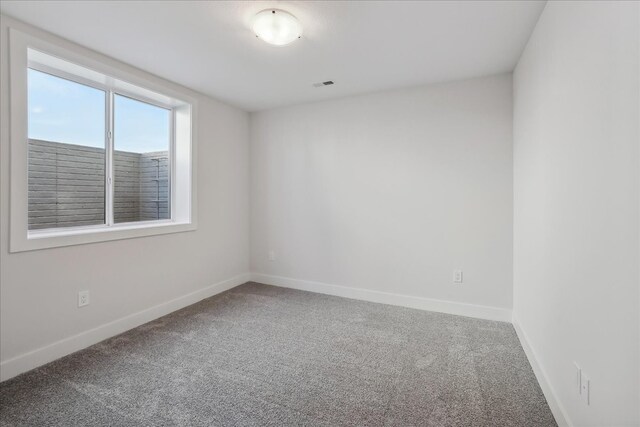 view of carpeted spare room