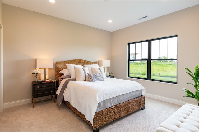 view of carpeted bedroom