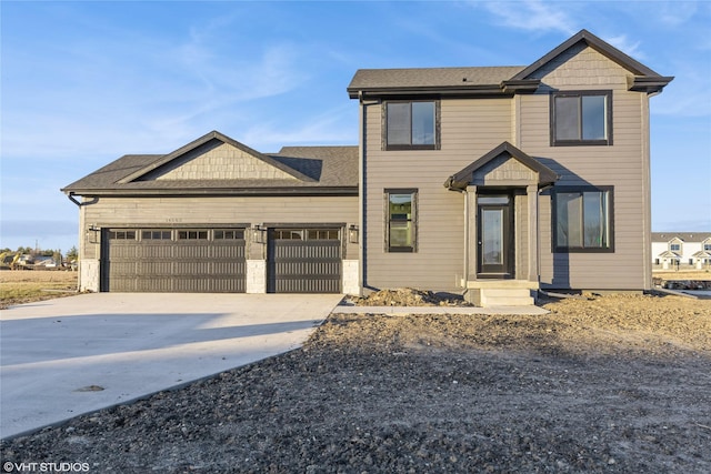 view of front of house featuring a garage