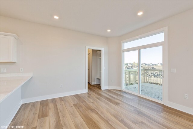 interior space featuring light hardwood / wood-style floors