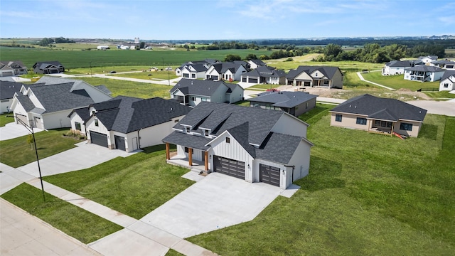 drone / aerial view featuring a residential view