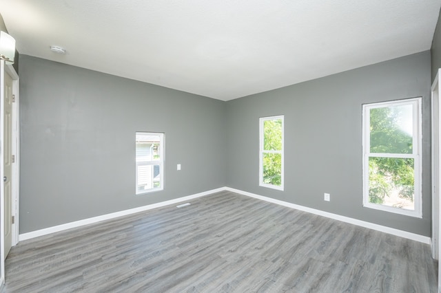 empty room featuring light hardwood / wood-style floors