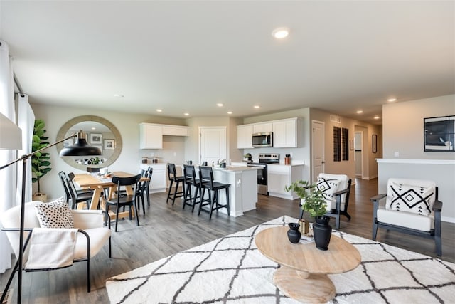 living room featuring hardwood / wood-style flooring