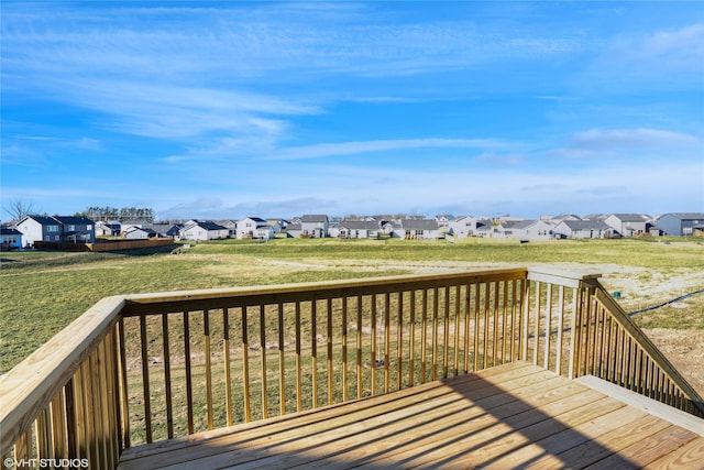 deck with a lawn