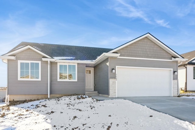 view of front of home featuring a garage