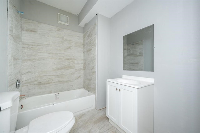 1125 Clinton Ave, Des Moines, IA 50313 - full bathroom with toilet, tub / shower combination, and vanity