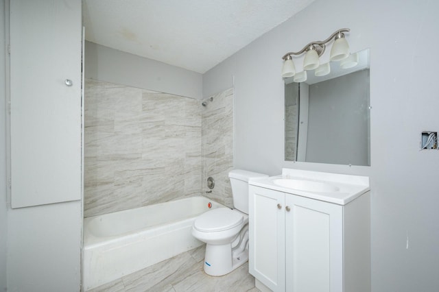 1125 Clinton Ave, Des Moines, IA 50313 - bathroom with toilet, shower / washtub combination, and vanity