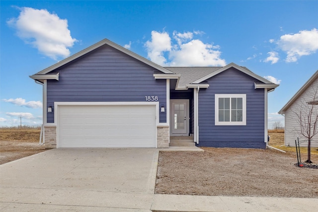 view of front of home featuring a garage