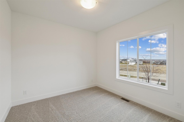 spare room featuring carpet flooring