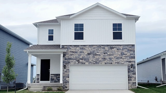 front of property featuring a garage