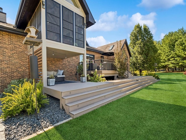 exterior space with a wooden deck