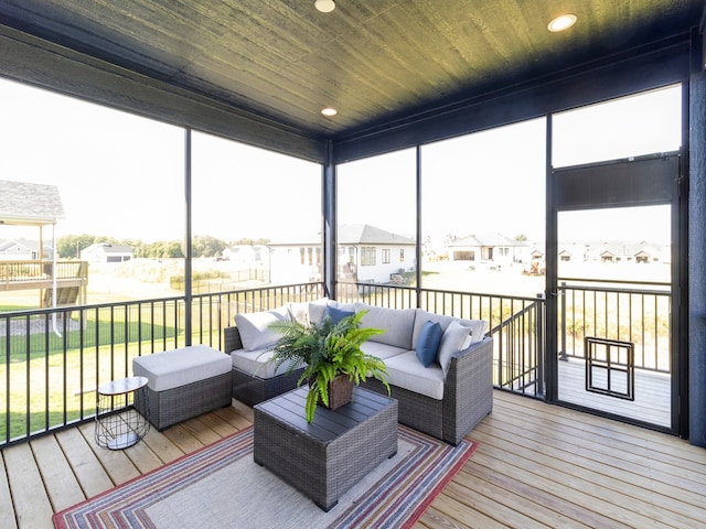 view of sunroom